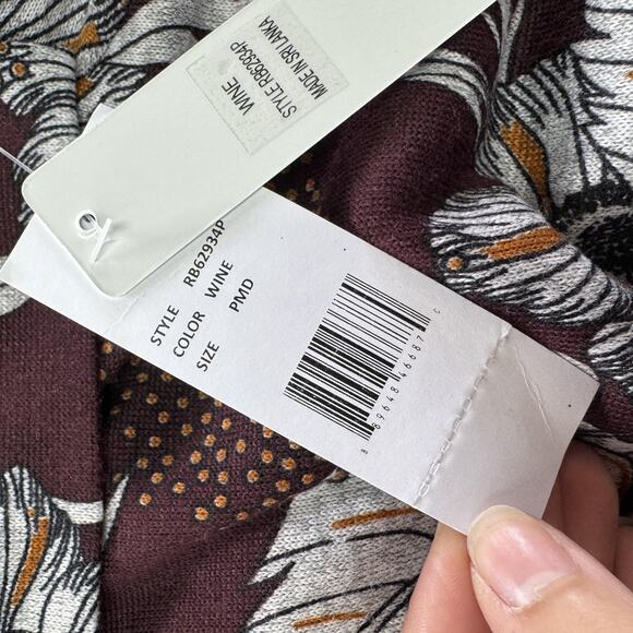 Signature by Robbie Bee Dress Womens Petite Medium Wine Floral‎ Cowl Neck PM NWT - Picture 4 of 10